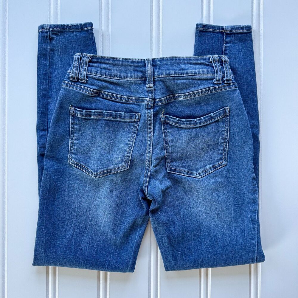 Maurices High-Rise Skinny Jeans | Light Distressing, Medium Wash